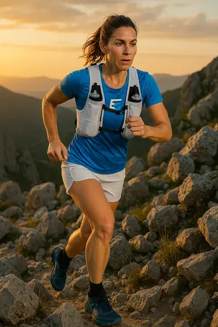 Athlète traileuse en préparattion physique en extérieur à Bordeaux